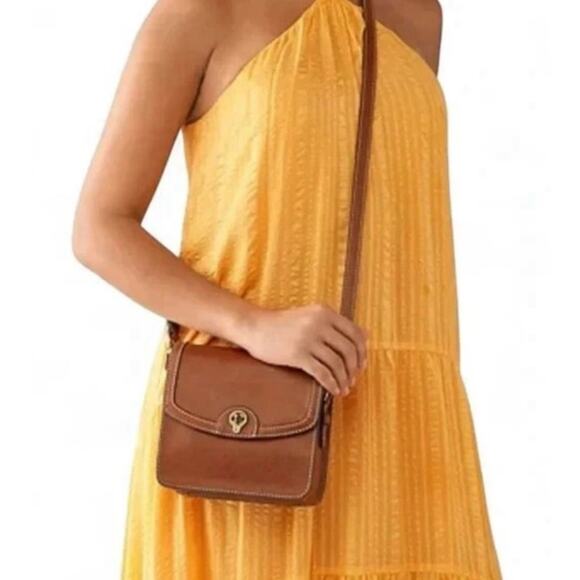 Fossil AINSLEY SMALL CROSSBODY Leather Shoulder Bag Purse Medium Brown NWT $195 - Picture 6 of 9